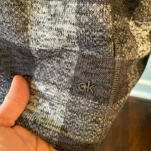 Calvin Klein Women's XS Gingham Black Gray Checker Fleece Zip Up LS Jacket - Picture 12 of 16